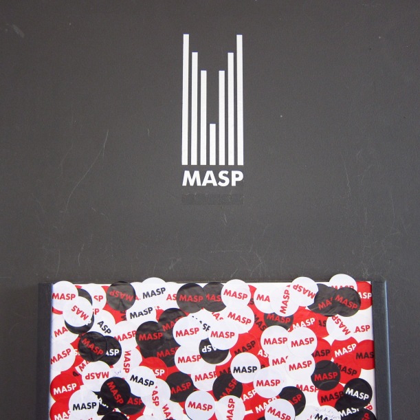 autocolantes do MASP, logotipo